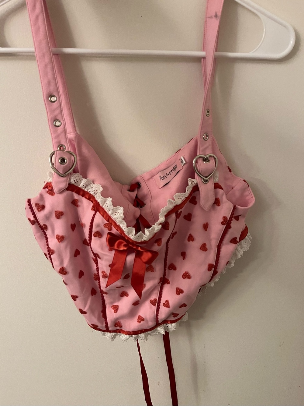 My Violet "Lucky Girl" Crop Top with Hearts